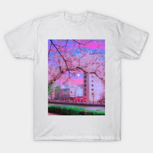 Pastel Sakura train T-Shirt